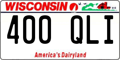 WI license plate 400QLI