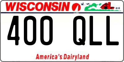 WI license plate 400QLL