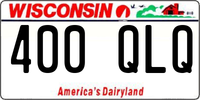 WI license plate 400QLQ