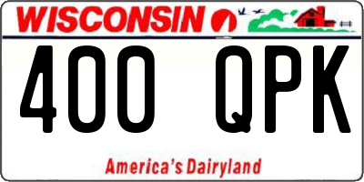 WI license plate 400QPK