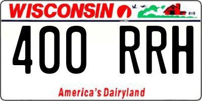WI license plate 400RRH