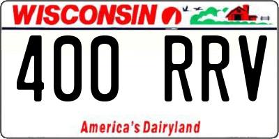 WI license plate 400RRV