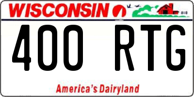 WI license plate 400RTG
