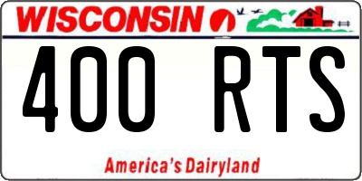 WI license plate 400RTS