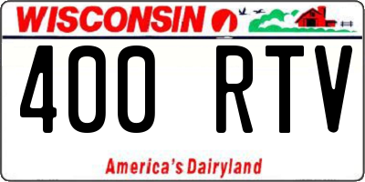 WI license plate 400RTV