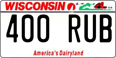 WI license plate 400RUB