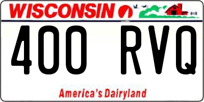 WI license plate 400RVQ