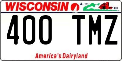WI license plate 400TMZ