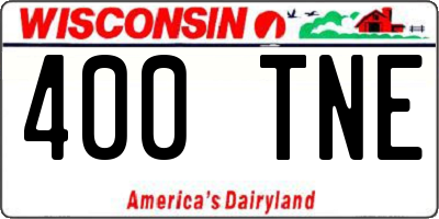 WI license plate 400TNE