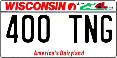 WI license plate 400TNG