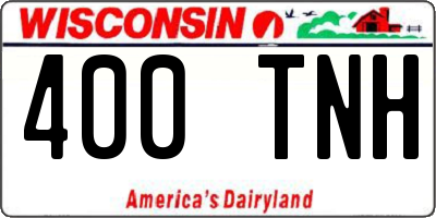 WI license plate 400TNH