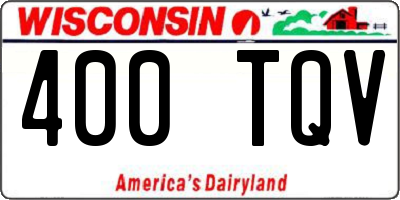 WI license plate 400TQV