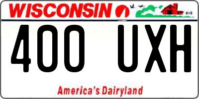 WI license plate 400UXH