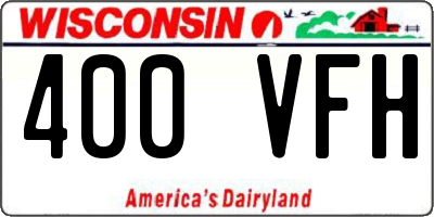 WI license plate 400VFH
