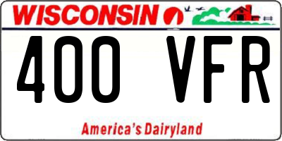 WI license plate 400VFR