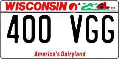 WI license plate 400VGG