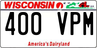 WI license plate 400VPM