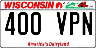 WI license plate 400VPN