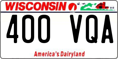 WI license plate 400VQA