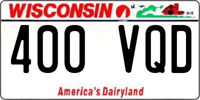 WI license plate 400VQD