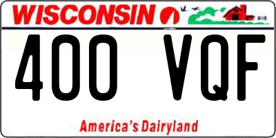 WI license plate 400VQF