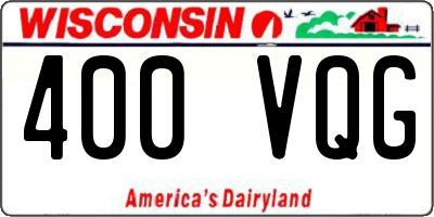 WI license plate 400VQG