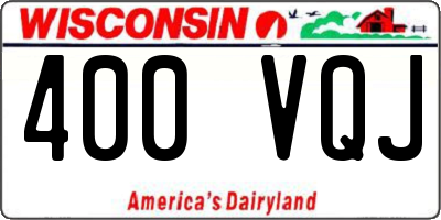 WI license plate 400VQJ