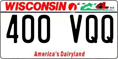 WI license plate 400VQQ