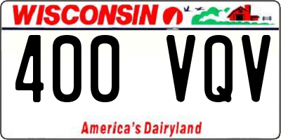 WI license plate 400VQV