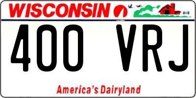 WI license plate 400VRJ
