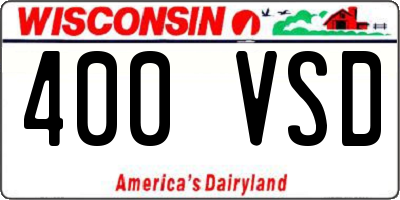 WI license plate 400VSD