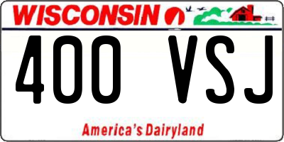 WI license plate 400VSJ