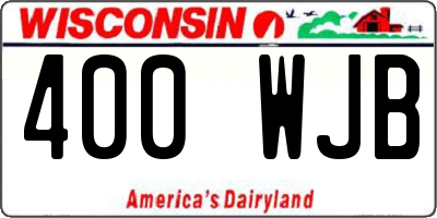 WI license plate 400WJB