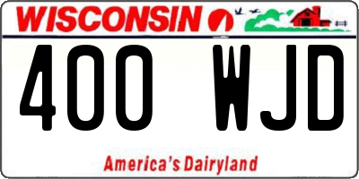 WI license plate 400WJD
