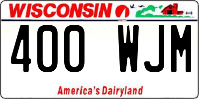 WI license plate 400WJM