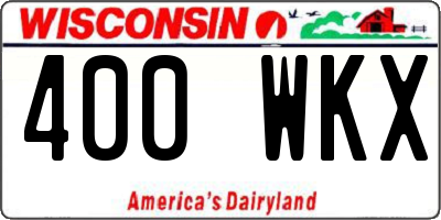 WI license plate 400WKX