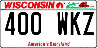 WI license plate 400WKZ