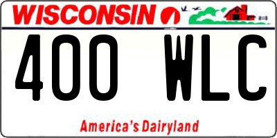 WI license plate 400WLC