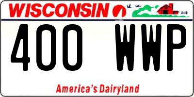 WI license plate 400WWP