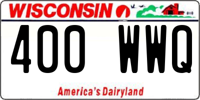 WI license plate 400WWQ