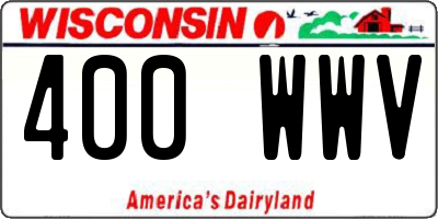 WI license plate 400WWV