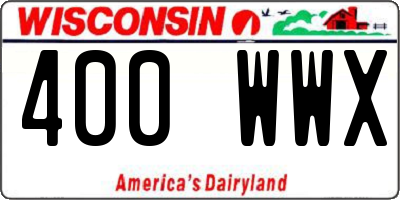 WI license plate 400WWX