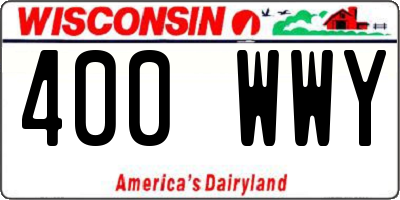 WI license plate 400WWY