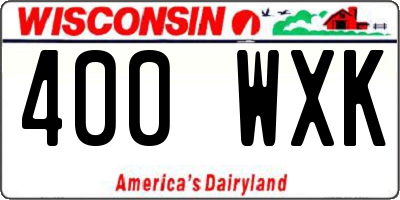 WI license plate 400WXK