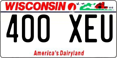 WI license plate 400XEU