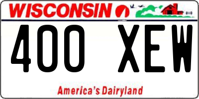 WI license plate 400XEW