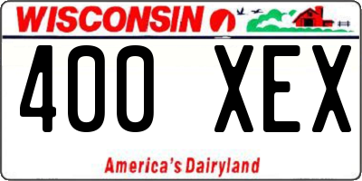 WI license plate 400XEX
