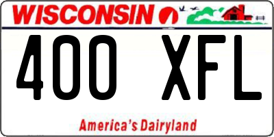 WI license plate 400XFL