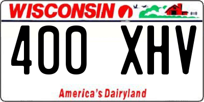 WI license plate 400XHV