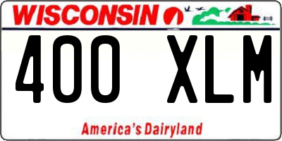 WI license plate 400XLM